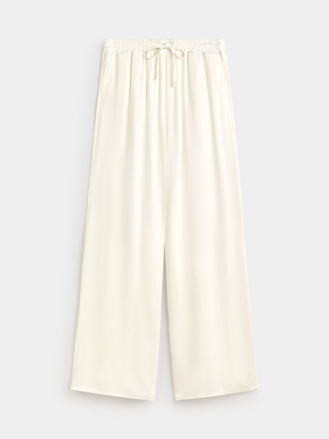 PANTAL&Oacute;N R&Uacute;STICO LARGO Blanco Hueso