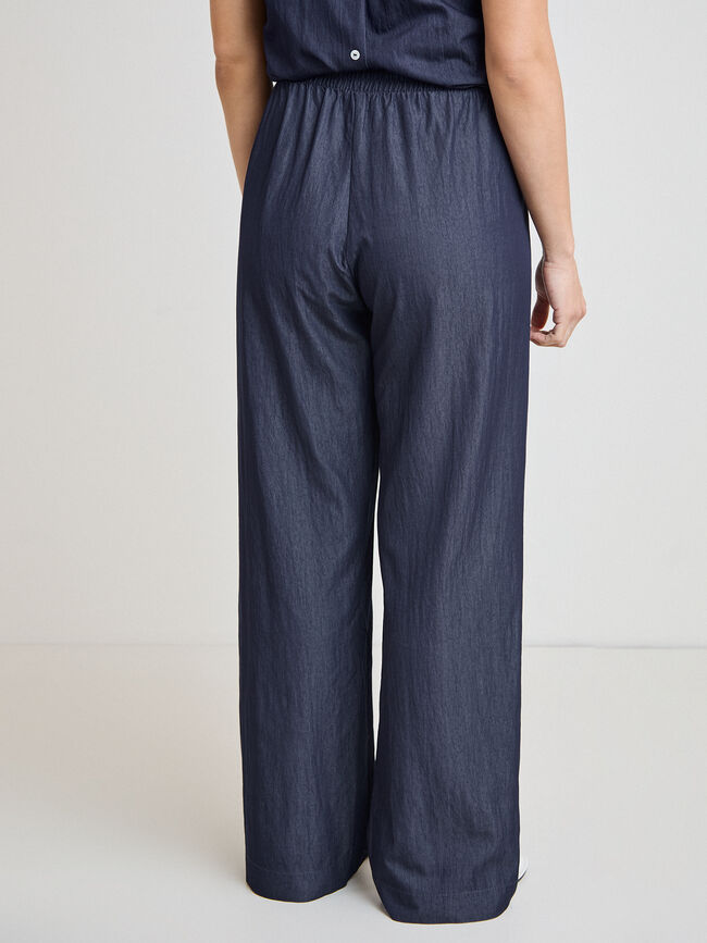 PANTALON EFECTO DENIM Azul Marino