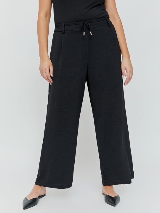 PANTALON ANCHO FLUIDO Negro image number null