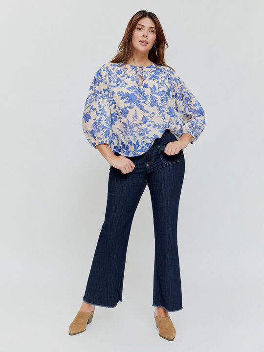 BLUSA VOLUMEN Blanco Optico image number null