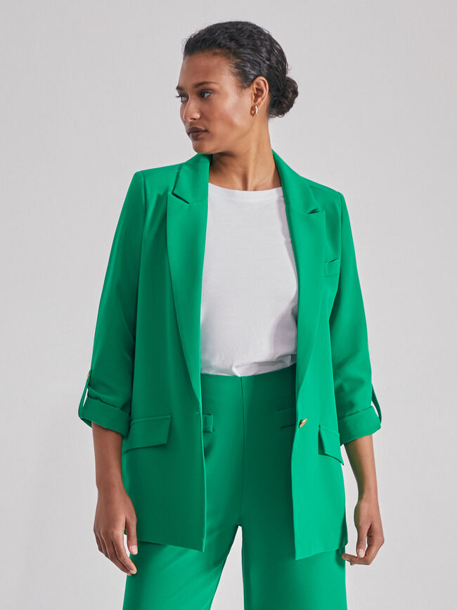 Blazer basica con forro Verde