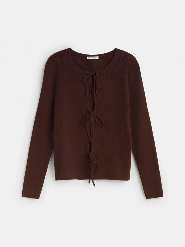 CARDIGAN LAZOS Marron