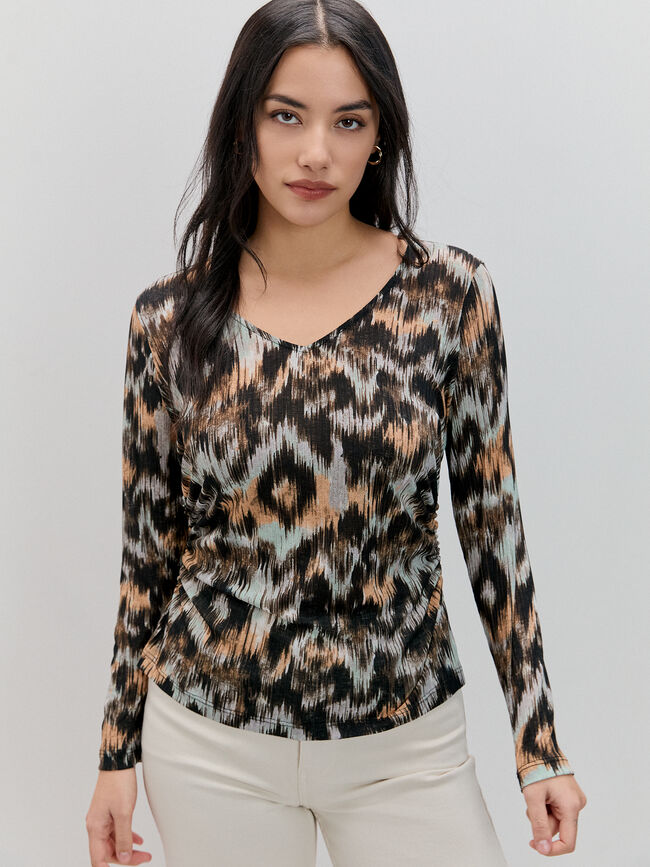 CAMISETA ASIMETRICA Estampado 1