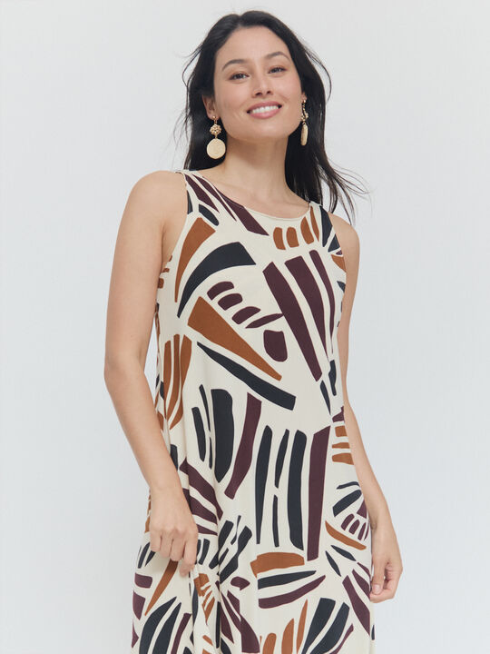 VESTIDO ANILLA Estampado 1 image number null
