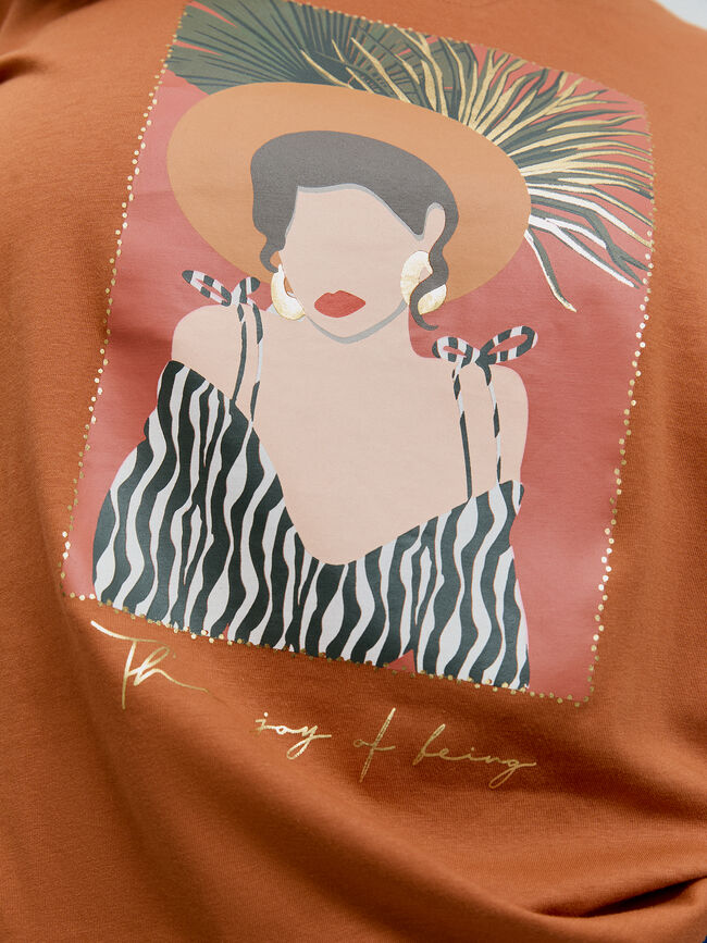 CAMISETA POSICIONAL CHICA Marron viejo