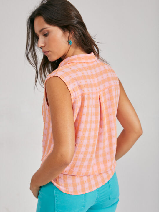 Top camisero nudo Naranja Sunset image number null