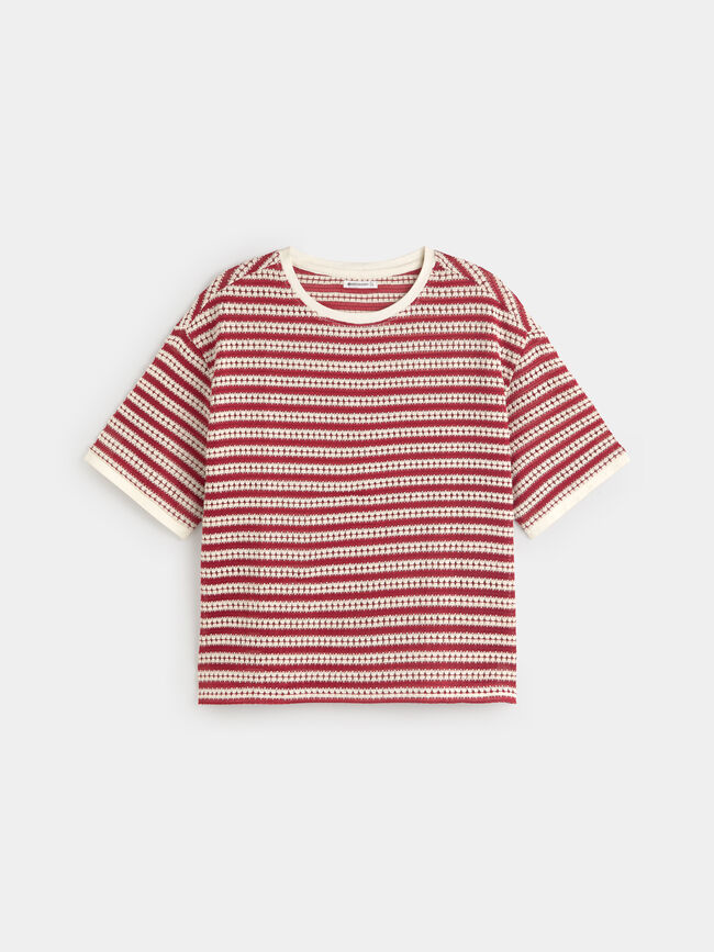 CAMISETA RED RAYAS Granate