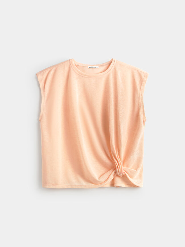 CAMISETA NUDO Salmon Claro
