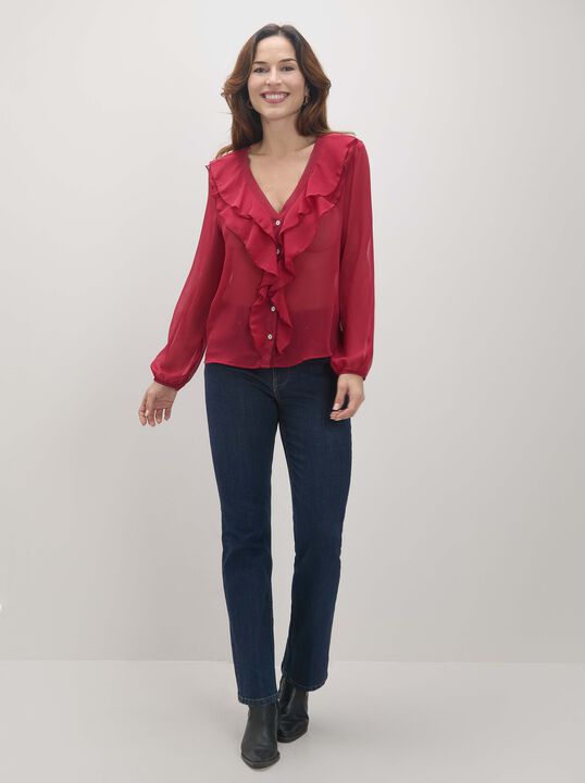 blusa volantes Rojo image number null