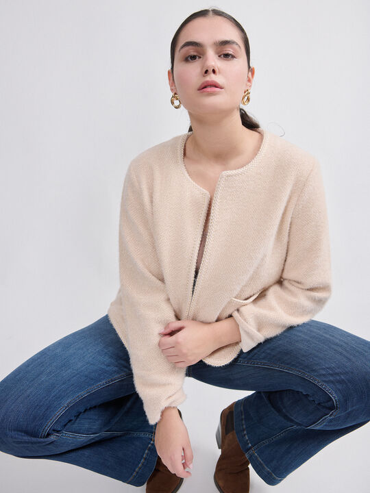 CHAQUETA DETALLE FORNITURA Crudo image number null