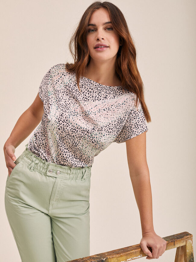 Camiseta estampado animal Blanco Optico