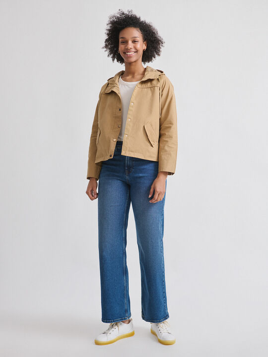 Parka algodón capucha Camel image number null