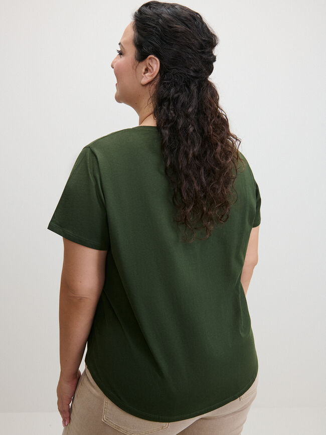 CAMISETA FLOR LEOPARDO verde militar