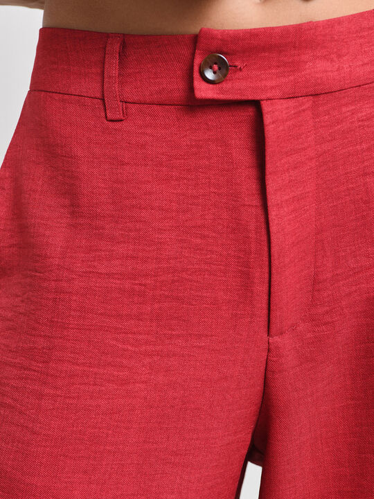 PANTALON RECTO RUSTICO Rojo Cereza image number null
