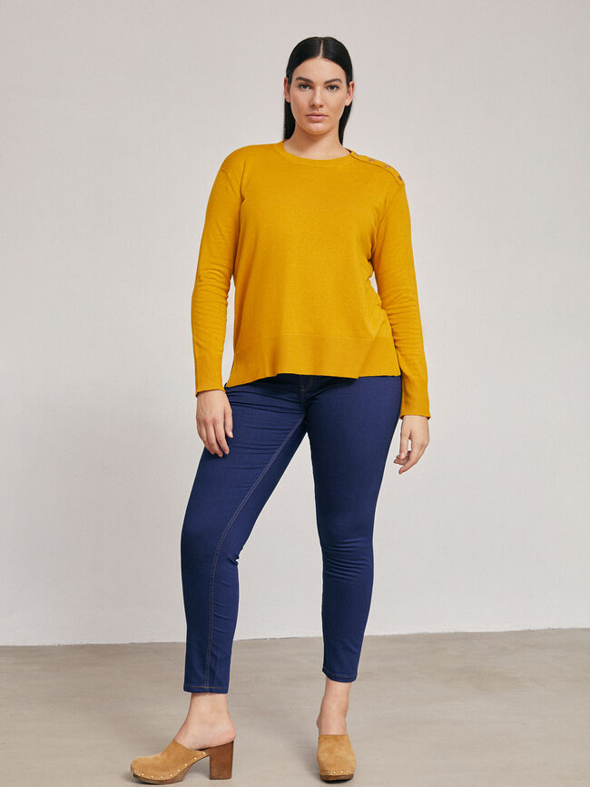 JERSEY LISO BOTONES Mostaza