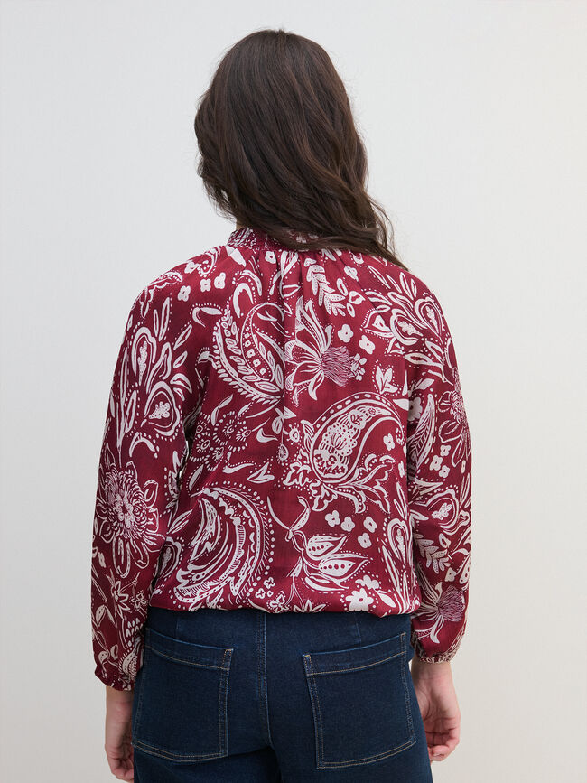 BLUSA  GOMAS CUELLO Dark Cherry
