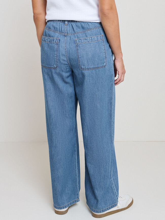 PANTALON FLUIDO VAQUERO Mid blue