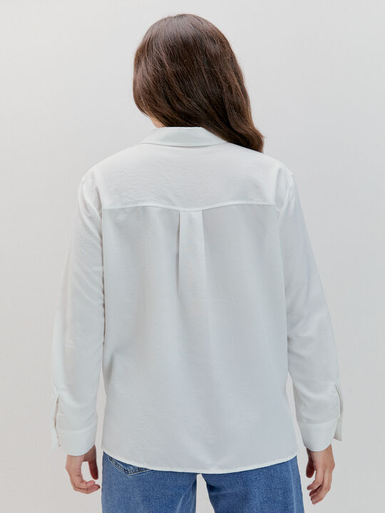 CAMISA MANGA LARGA Blanco Optico image number null