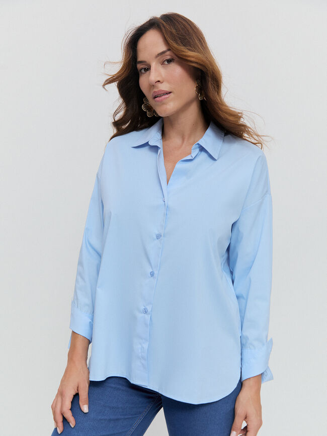 CAMISA OVERSIZE BASICA Azul Cielo