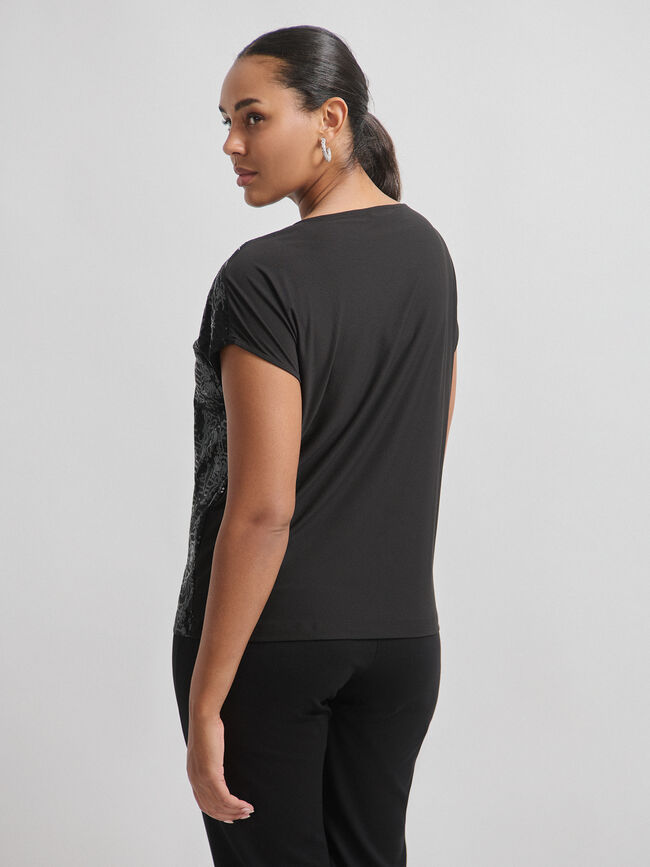 CAMISETA LENTEJUELAS Negro