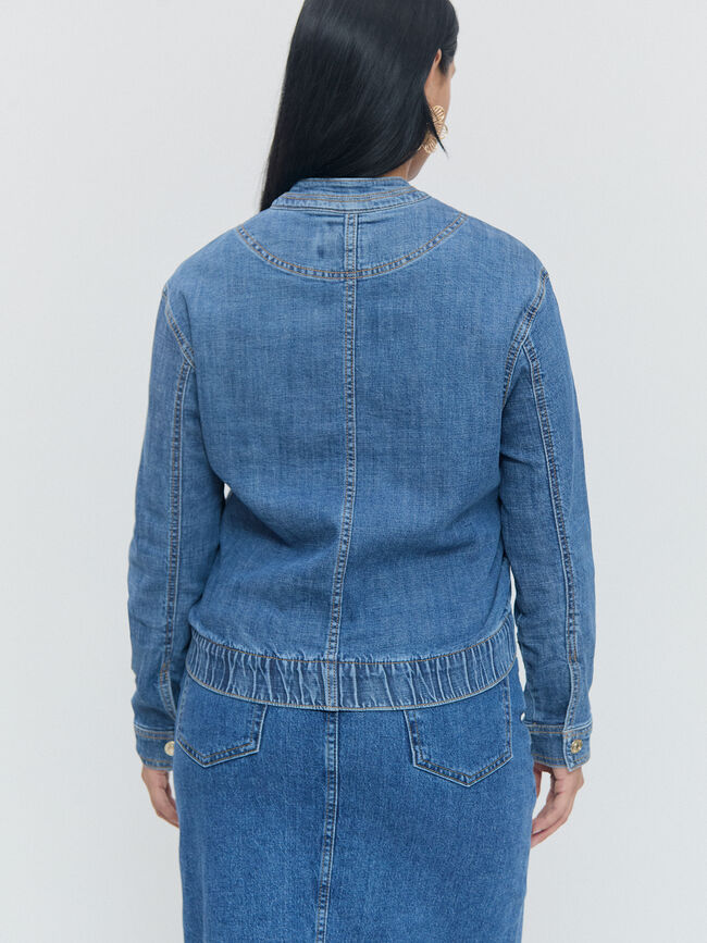 BOMBER VAQUERA Mid blue