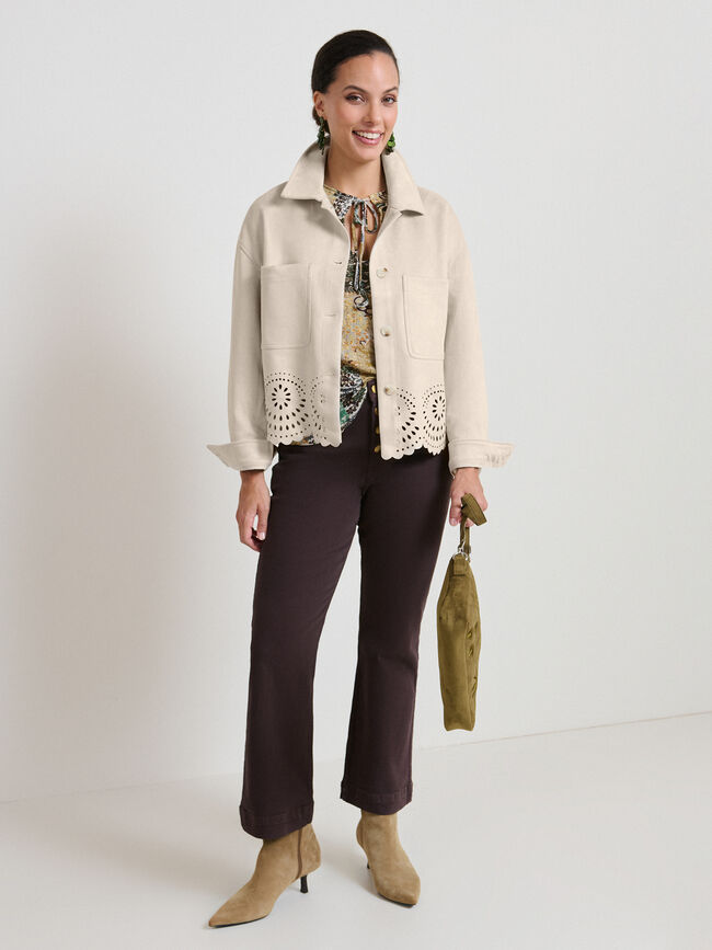 CHAQUETA ANTELINA TROQUELADA Hielo