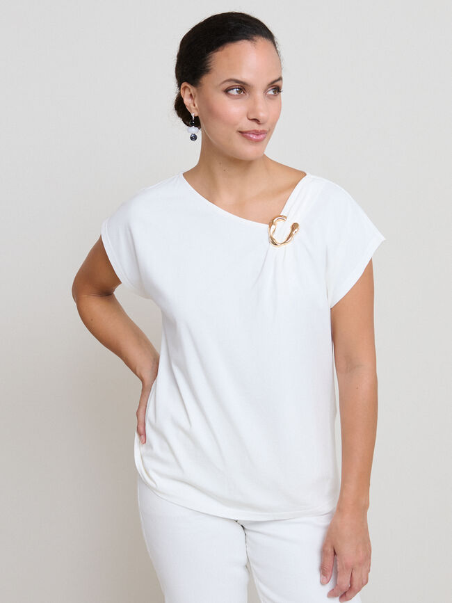 CAMISETA HEBILLA Blanco Hueso