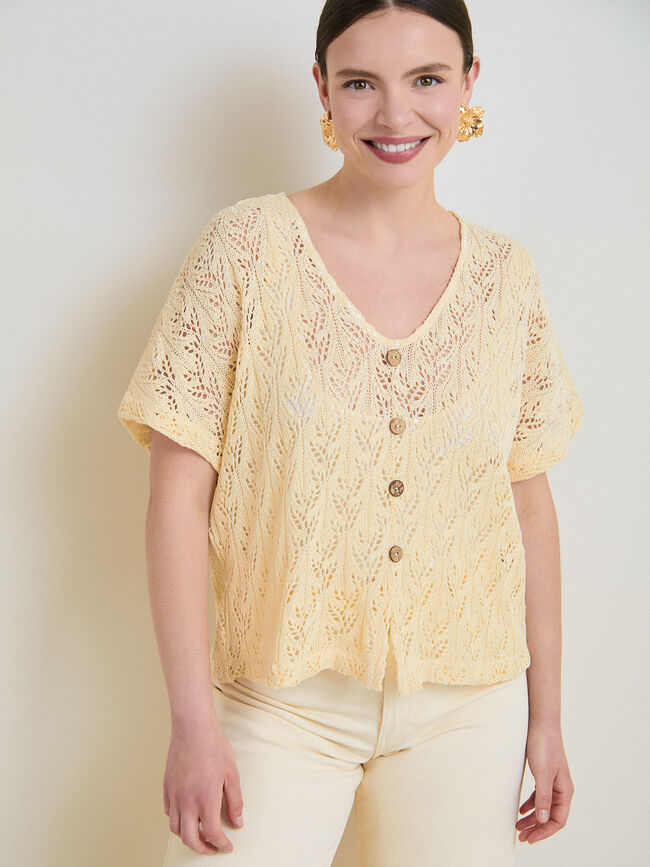 JERSEY PICO ESTRUCTURA Blanco Hueso