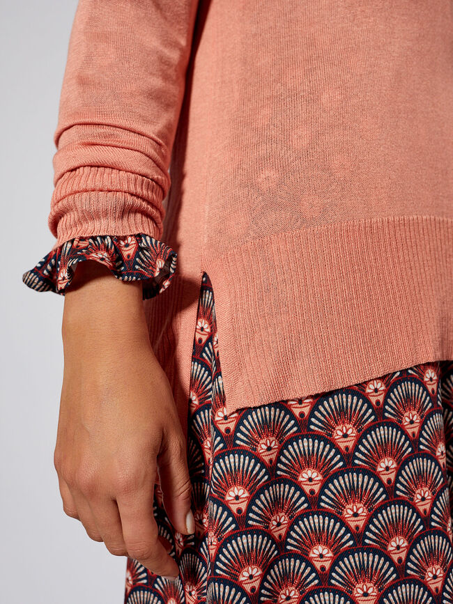 jersey cuello redondo Naranja Sunset