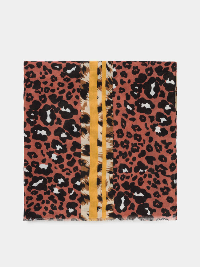 Pañuelo ligero estampado animal Estampado 1