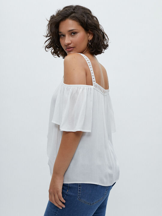 TOP TIRANTES CROCHET Blanco Optico image number null
