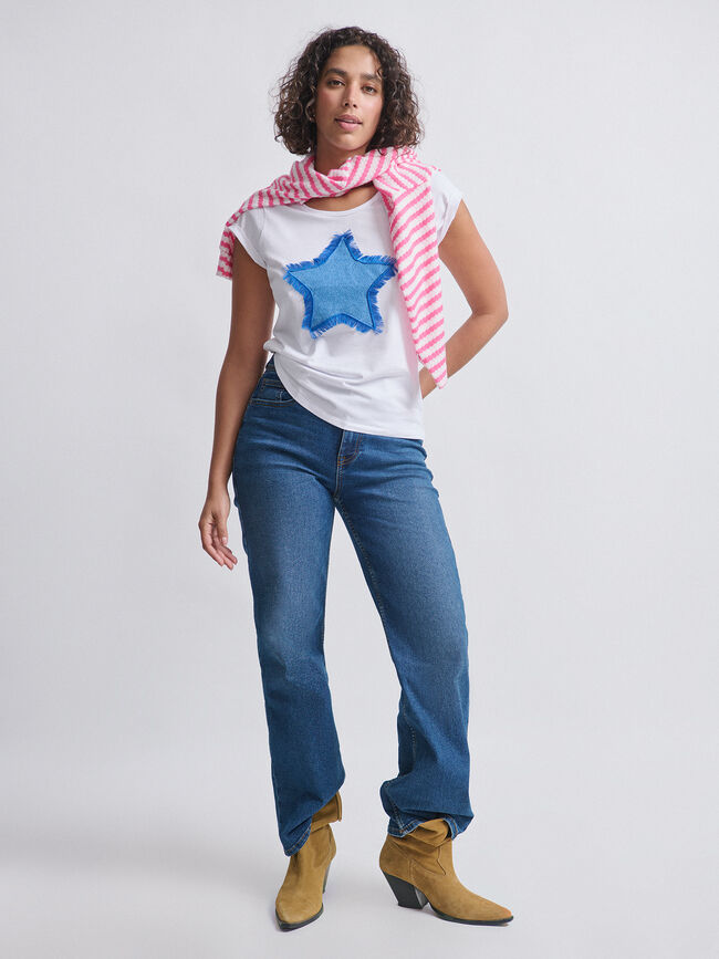 CAMISETA POSICIONAL ESTRELLA Blanco Optico