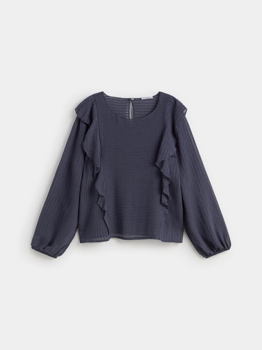 blusa volantes Azul Marino image number null