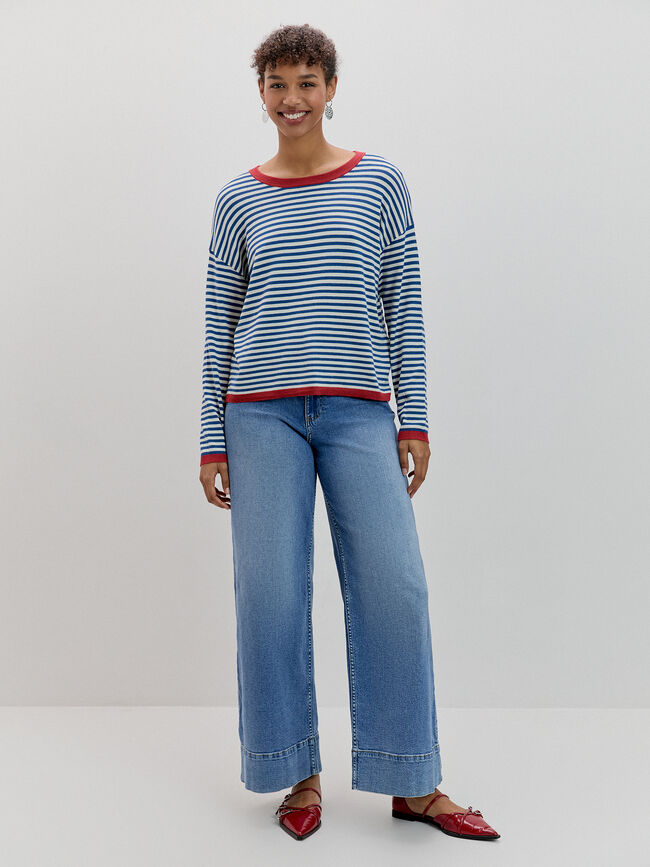 JERSEY RAYAS CONTRASTE azul crudo