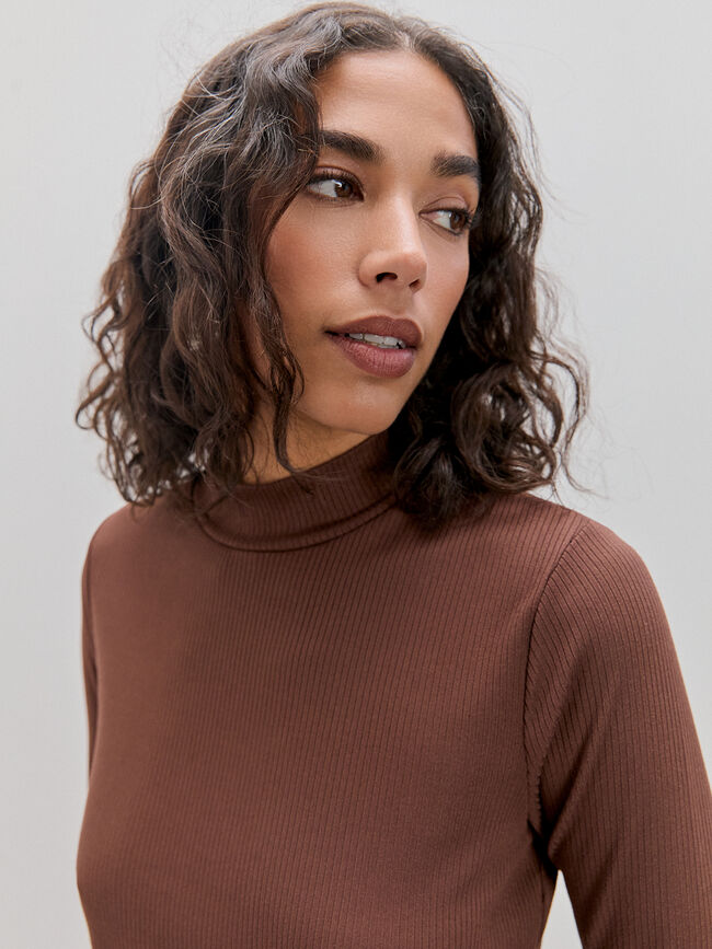 CAMISETA CANALE DETALLE Marron