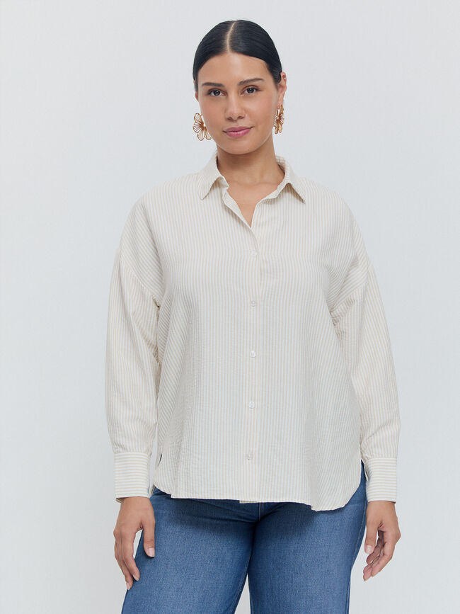 CAMISA OVERSIZE Vison Claro