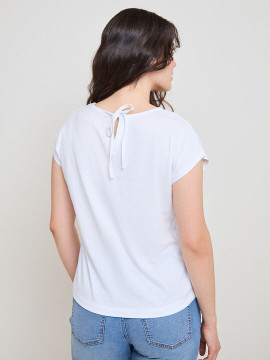 CAMISETA CONCHAS RELIEVE Blanco Optico image number null