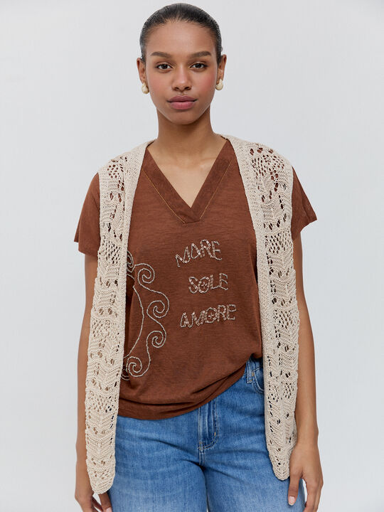 CAMISETA POSICIONAL SOL Marron chocolat image number null