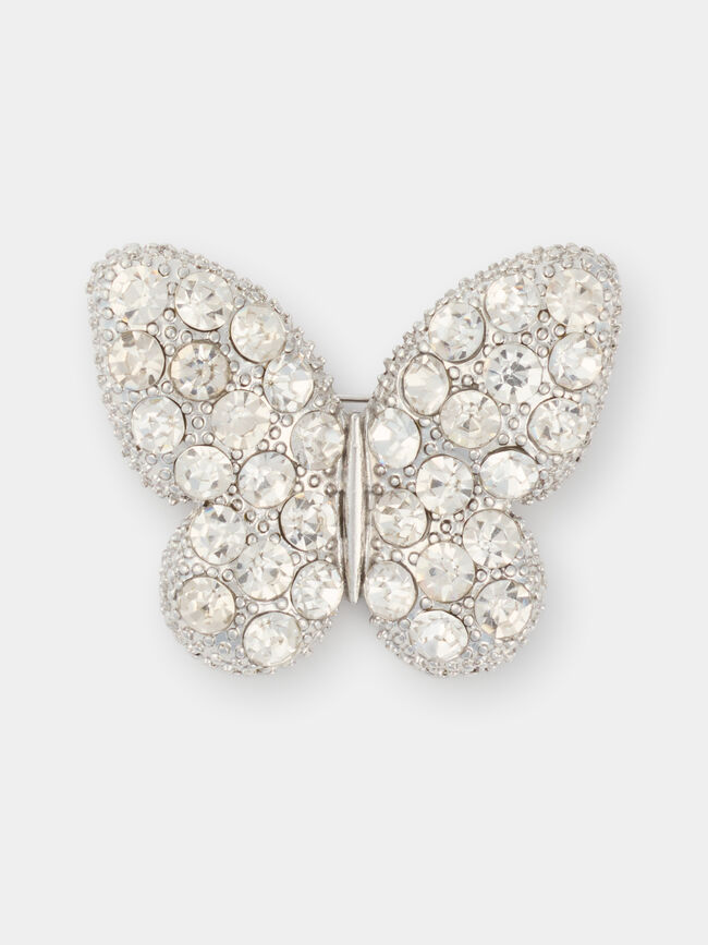 BROCHE MARIPOSA BRILLOS Plata