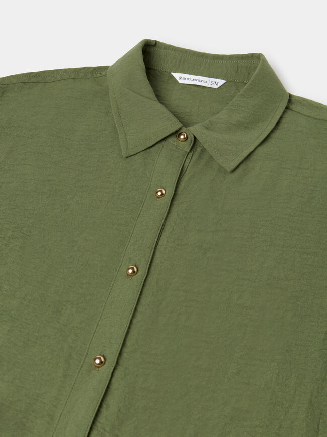 CAMISA FLUÍDA kaki claro