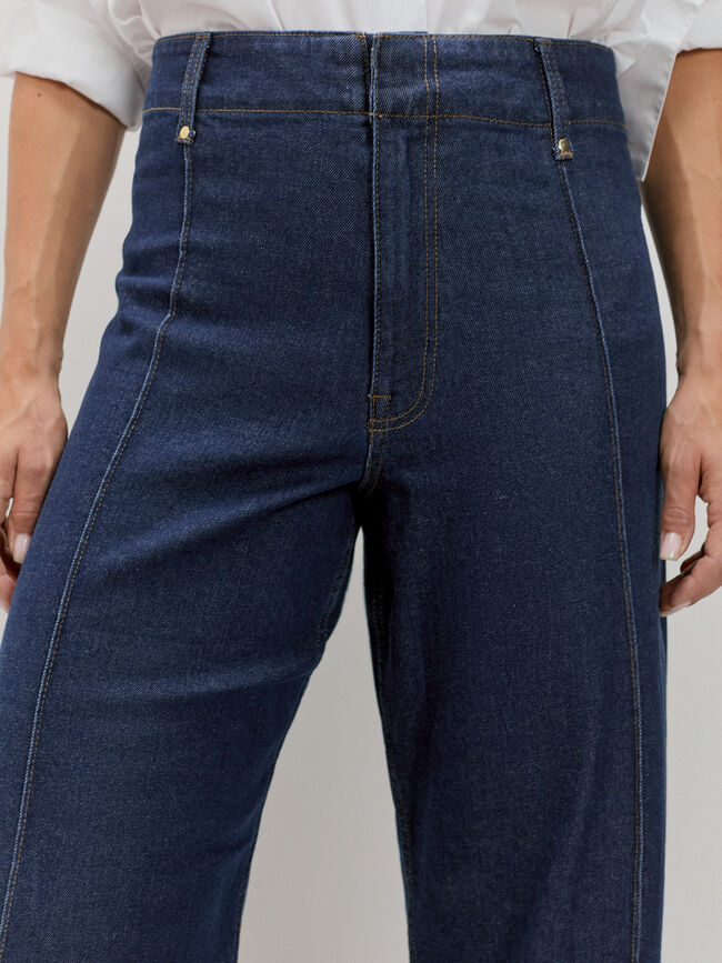 WIDE LEG COSTURAS Rinse Wash