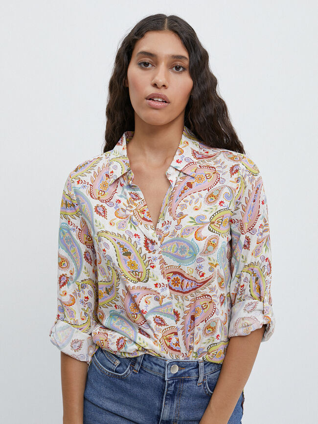 CAMISA ESTAMPADA Crudo