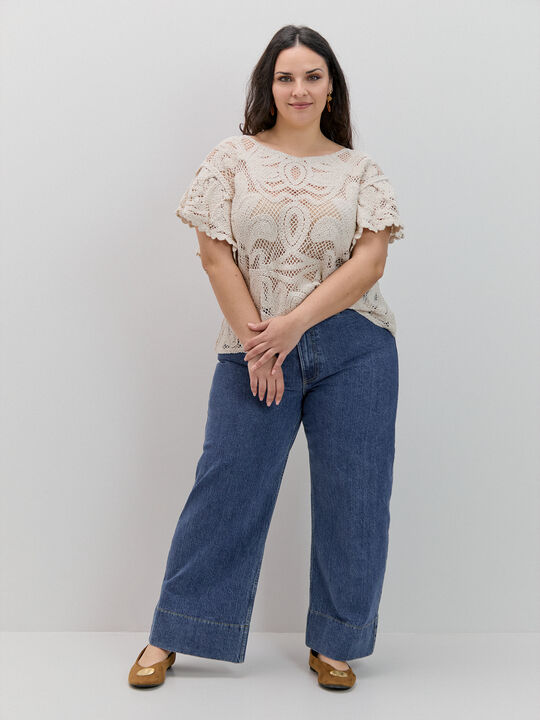 JERSEY CROCHET MANGAS Crudo image number null