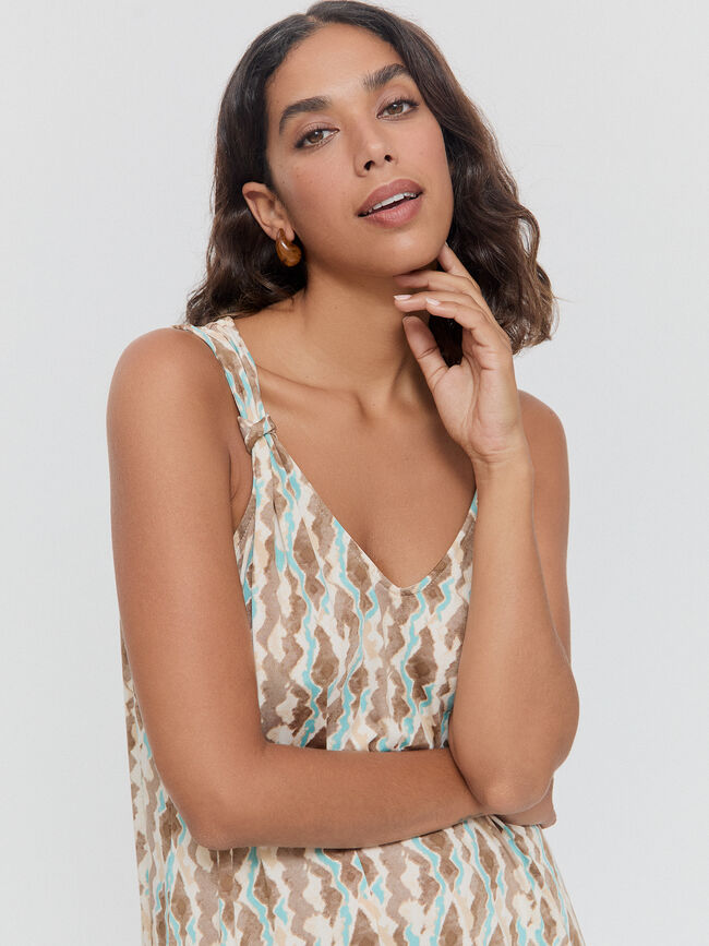 VESTIDO DETALLE BOLITAS Turquesa