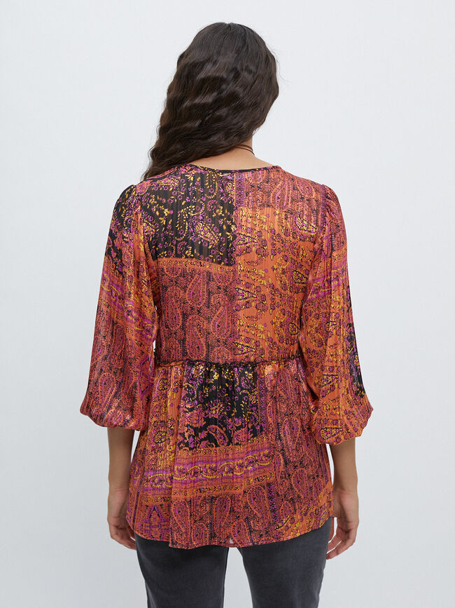 BLUSA PAISLEY SATINADA Barro