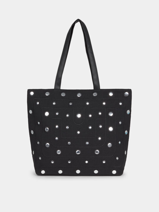 BOLSO GRANDE ESPEJOS Negro image number null