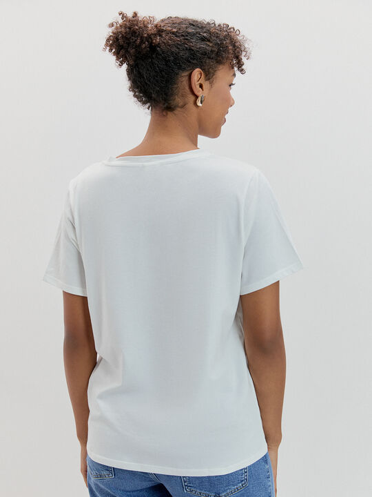 CAMISETA PAR&Iacute;S BRILLO Blanco Optico image number null