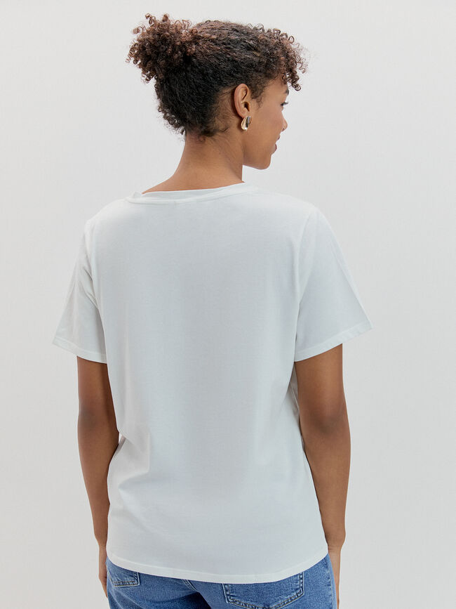 CAMISETA PAR&Iacute;S BRILLO Blanco Optico