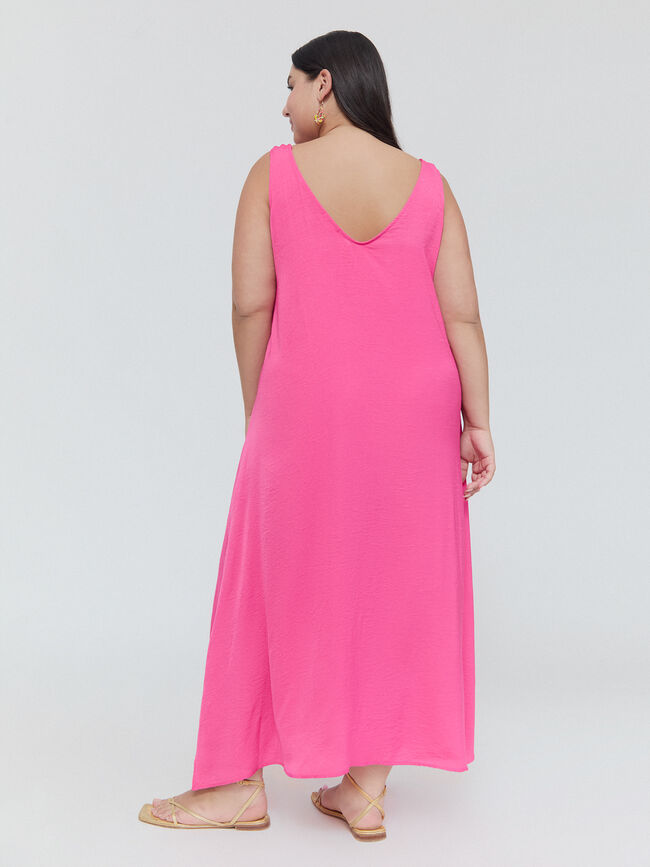 VESTIDO LARGO Fucsia Oscuro