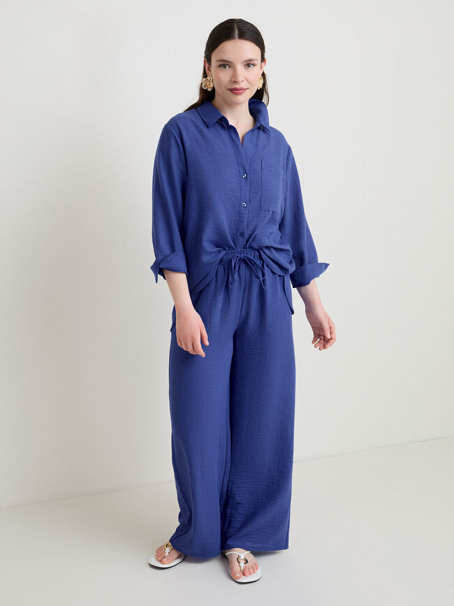 CAMISA R&Uacute;STICA MANGA Azulon